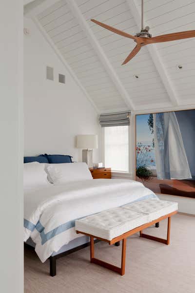  Transitional Vacation Home Bedroom. Southampton, New York by Foley & Cox.