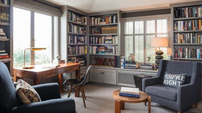  Eclectic Family Home Office and Study. Boston Terrace by Hoedemaker Pfeiffer.
