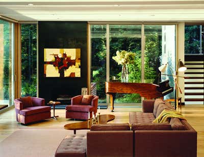  Modern Country House Living Room. Kent Lake House by Amy Lau Design.