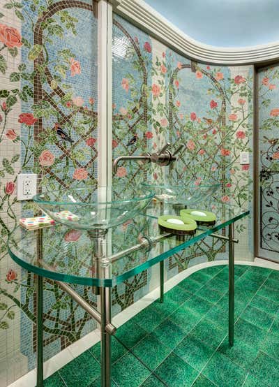  Art Deco Maximalist Apartment Bathroom. Allan Greenberg + Judith Seligson's New York Apartment Redesign by Allan Greenberg Architect.