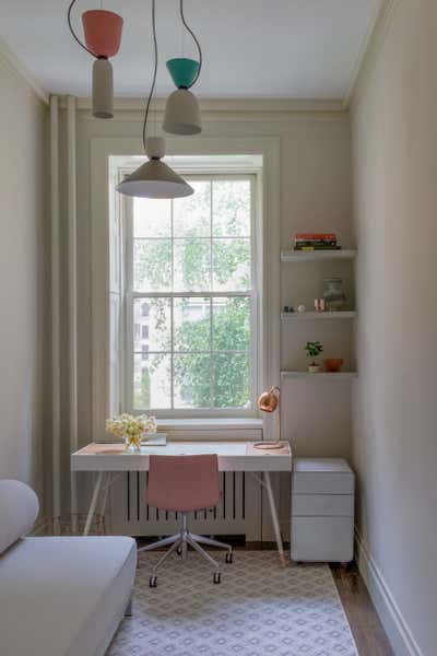  Contemporary Apartment Office and Study. Washington Square Park Apartment by Lucy Harris Studio.