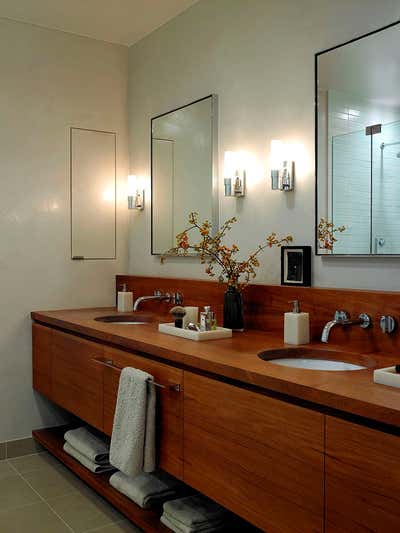 Modern Family Home Bathroom. West Village Townhouse by Amy Lau Design.