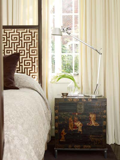 Eclectic Bachelor Pad Bedroom. Essex Project by Andrew Brown Interiors.