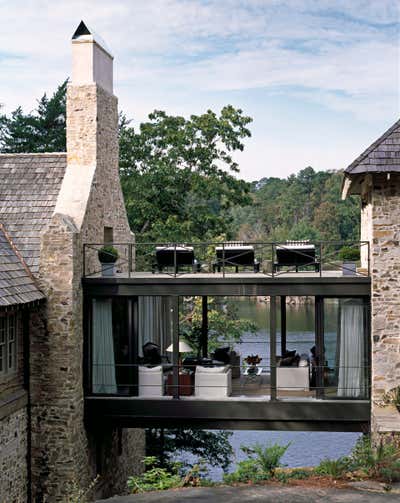  English Country Exterior. Smith Lake Project by Andrew Brown Interiors.