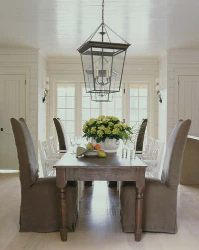  Eclectic Vacation Home Dining Room. Smith Lake Project by Andrew Brown Interiors.