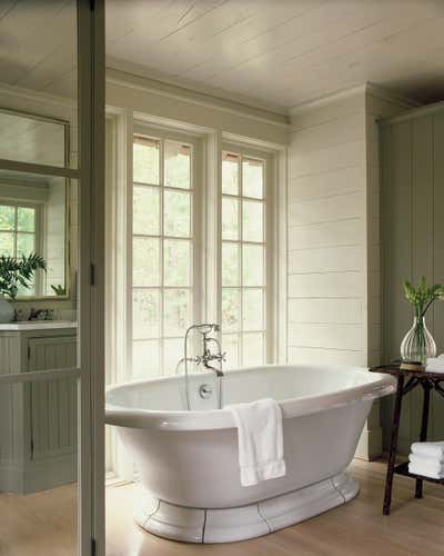  Eclectic Vacation Home Bathroom. Smith Lake Project by Andrew Brown Interiors.