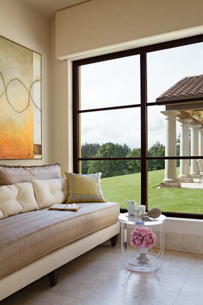  Transitional Country House Living Room. Turner Mediterranean  by JHL Design.