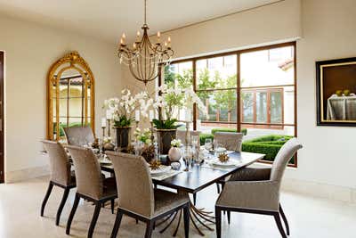  Mediterranean Transitional Country House Dining Room. Turner Mediterranean  by JHL Design.