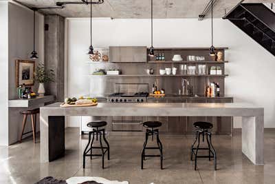  Industrial Minimalist Apartment Kitchen. Mercer Loft by JHL Design.