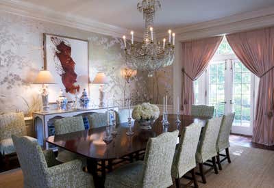  Traditional Family Home Dining Room. River Oaks by Ann Wolf Interior Decoration.