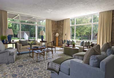  Mid-Century Modern Family Home Living Room. West Lane by Ann Wolf Interior Decoration.