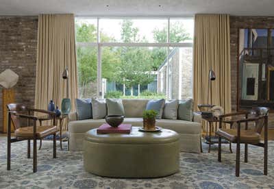  Mid-Century Modern Family Home Living Room. West Lane by Ann Wolf Interior Decoration.