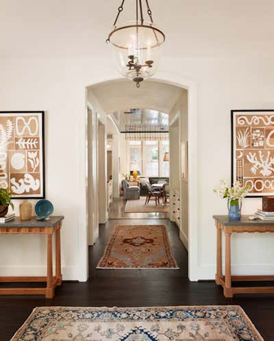  Transitional Family Home Entry and Hall. West University by Ann Wolf Interior Decoration.