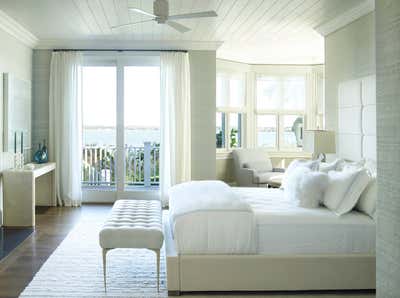 Beach Style Beach House Bedroom. Peconic Bay by Allison Babcock LLC.