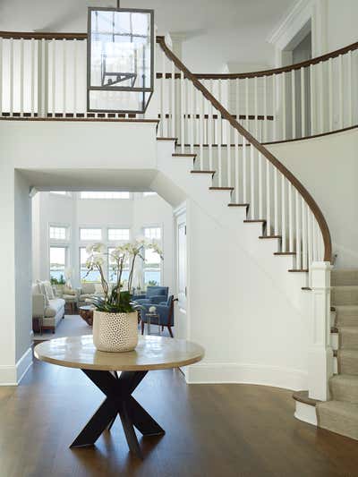  Coastal Beach House Entry and Hall. Peconic Bay by Allison Babcock LLC.