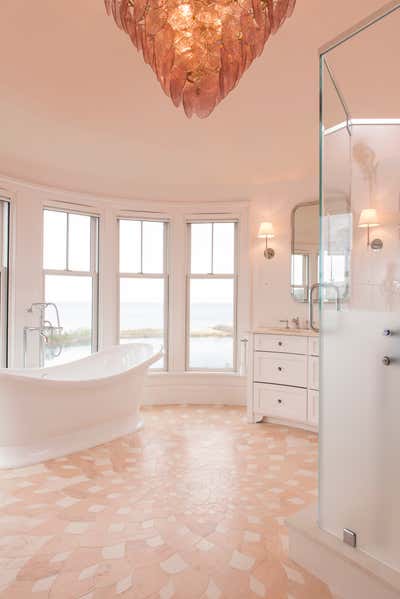 Contemporary Beach House Bathroom. Edgartown  by Georgantas Design + Development.