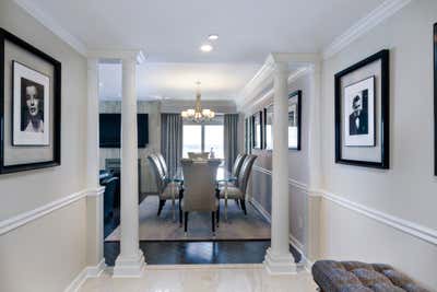 Hollywood Regency Entry and Hall. Hollywood Condominium on the Bay by Elegant Designs Inc..