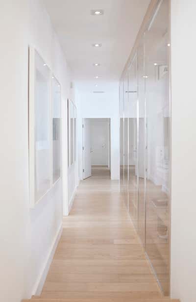 Contemporary Bachelor Pad Entry and Hall. KB Study by Desiree Casoni.