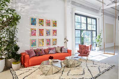 Eclectic Open Plan. Irene Neuwirth Office by Sarah Shetter Design, Inc..