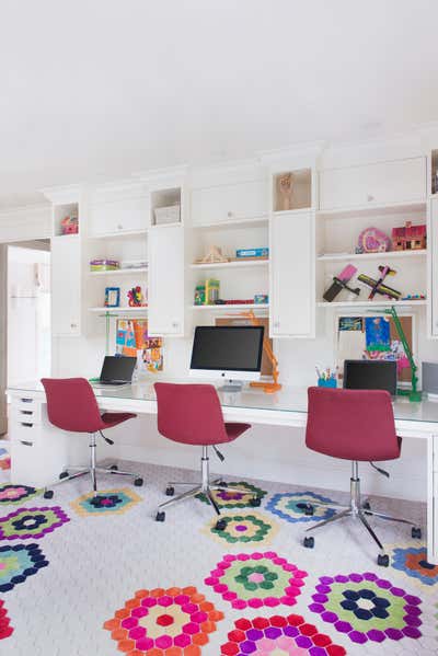  Contemporary Family Home Office and Study. Newton Center  by Georgantas Design + Development.