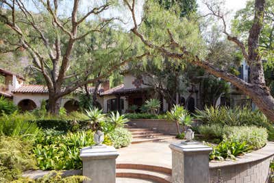 Mediterranean Family Home Exterior. Malibu Residence by Sarah Shetter Design, Inc..