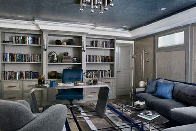  Hollywood Regency Family Home Office and Study. Townhouse II by JDK Interiors.
