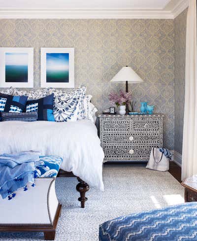  Eclectic Family Home Bedroom. Blue Water by Soucie Horner, Ltd..