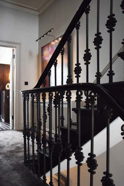  Transitional Family Home Entry and Hall. Period Town House by Janine Stone & Co.