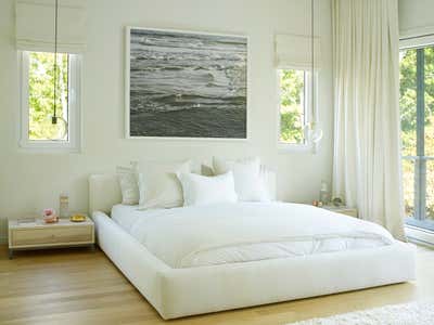  Contemporary Beach House Bedroom. Scandinavian Beach  by Allison Babcock LLC.