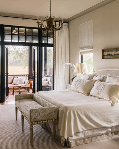  Transitional Vacation Home Bedroom. Island Getaway  by Charlotte Lucas Design.