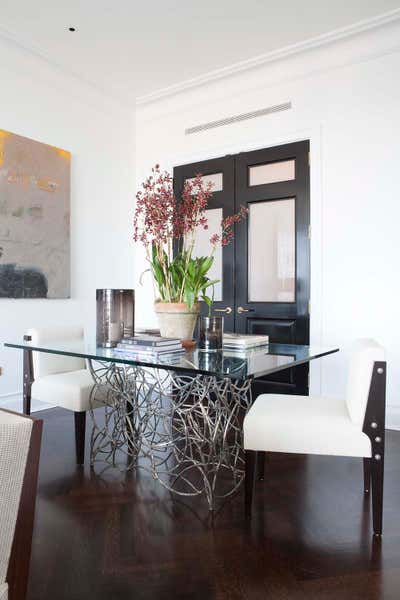  Transitional Apartment Dining Room. Central Park West, NY by Foley & Cox.