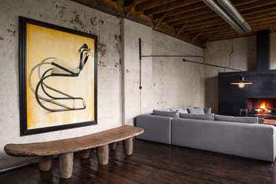  Industrial Living Room. CHARCOAL FACTORY by Michael Del Piero Good Design.