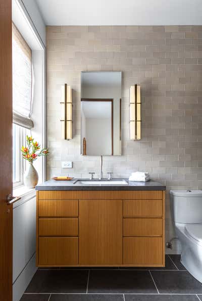  Mid-Century Modern Family Home Bathroom. LINCOLN PARK MODERNE by Michael Del Piero Good Design.