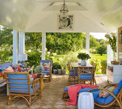 Coastal Vacation Home Patio and Deck. Nantucket Residence by Gary McBournie Inc..