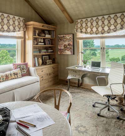  Mediterranean Family Home Office and Study. Bourgogne Modern by Cashmere Interior, LLC.