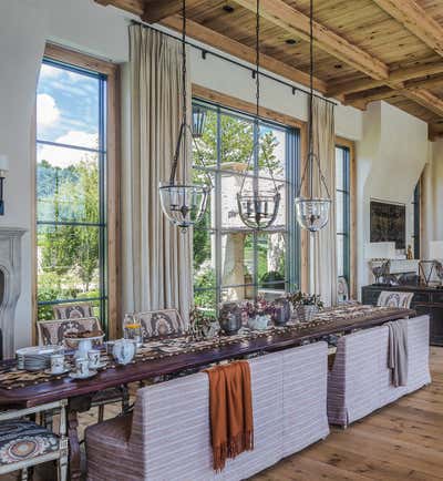  Mediterranean Family Home Dining Room. Bourgogne Modern by Cashmere Interior, LLC.