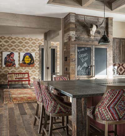 Eclectic Vacation Home Dining Room. Viking View by Cashmere Interior, LLC.