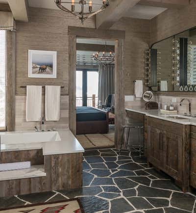  Rustic Vacation Home Bathroom. Viking View by Cashmere Interior, LLC.