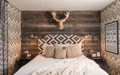  Rustic Vacation Home Bedroom. Viking View by Cashmere Interior, LLC.
