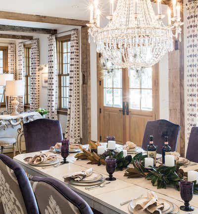  Farmhouse Family Home Dining Room. Country Chic by Cashmere Interior, LLC.