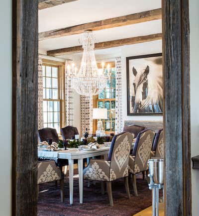  Farmhouse Family Home Dining Room. Country Chic by Cashmere Interior, LLC.