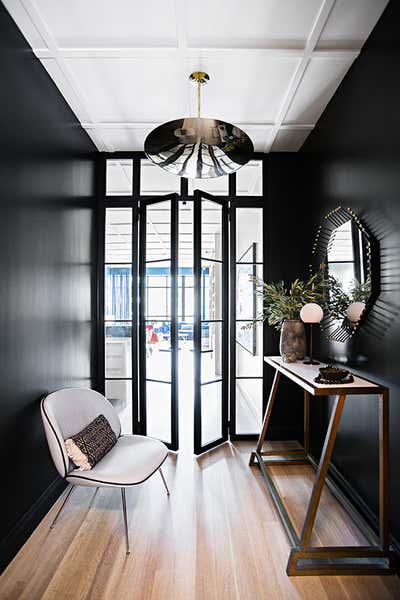  Eclectic Apartment Entry and Hall. West Village by Jeremiah Brent Design.