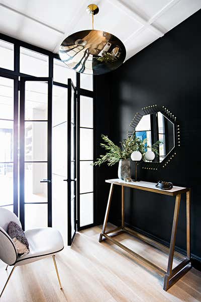  Eclectic Apartment Entry and Hall. West Village by Jeremiah Brent Design.