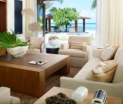  Beach Style Vacation Home Living Room. Ocean Tide by Soucie Horner, Ltd..