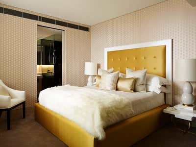  Hollywood Regency Apartment Bedroom. The Penthouse, Sydney by Poco Designs.