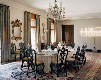 Transitional Government/Institutional	 Dining Room. United States Embassy Residence by Michael S. Smith Inc..