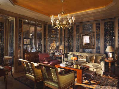 Eclectic Meeting Room. Central Park Aerie by Michael S. Smith Inc..