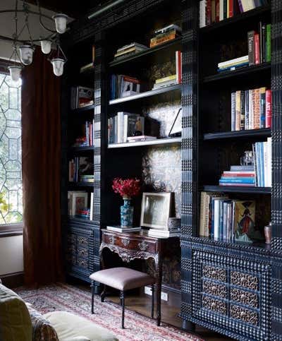  Transitional Family Home Office and Study. Old World Meets New by Michael S. Smith Inc..
