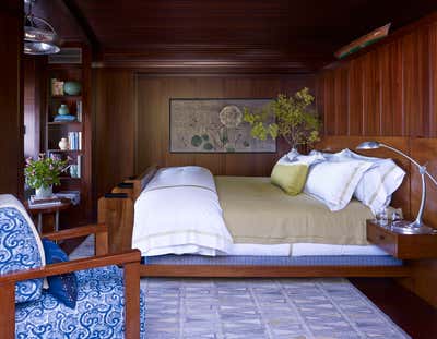  Rustic Family Home Bedroom. Boathouse Deco by Michael S. Smith Inc..