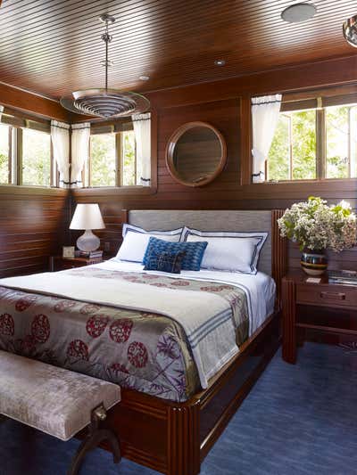  Rustic Family Home Bedroom. Boathouse Deco by Michael S. Smith Inc..